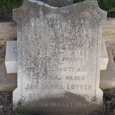LOTTER Jan Daniel 1856-1944 &amp; Hester A. 1858-1927