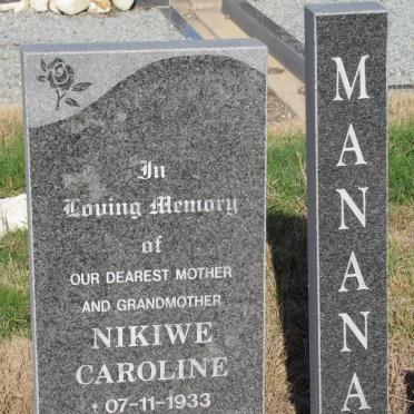 MANANA Nikiwe Caroline 1933-2005