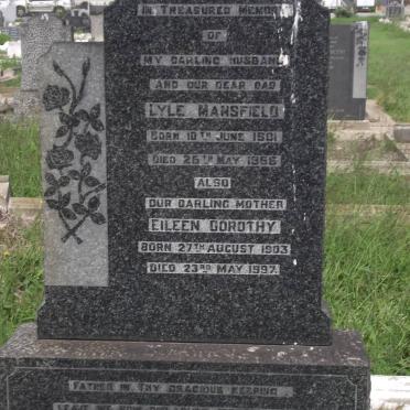 MANSFIELD Lyle 1901-1956 &amp; Eileen Dorothy 1903-1997