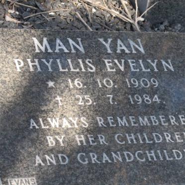 MAN YAN Phyllis Evelyn 1909-1984