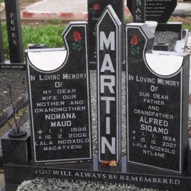 MARTIN Alfred Siqamo 1934-2007 &amp; Nomana Maud 1938-2006