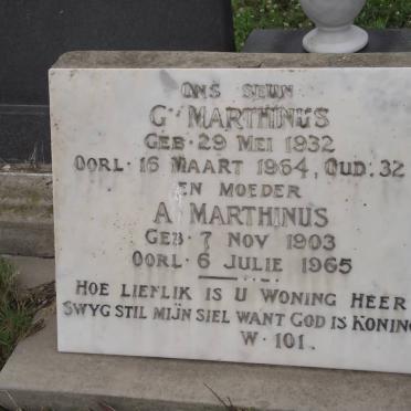 MARTHINUS G. 1932-1964 :: MARTHINUS A. 1903-1965