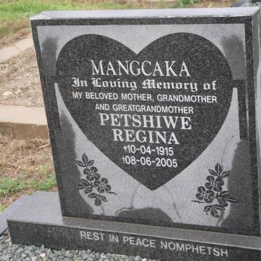 MANGCAKA Petshiwe Regina 1915-2005