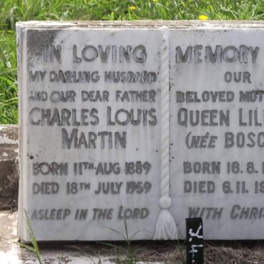 MARTIN Charles Louis 1889-1959 &amp; Queen Lilian BOSCH 1901-1983