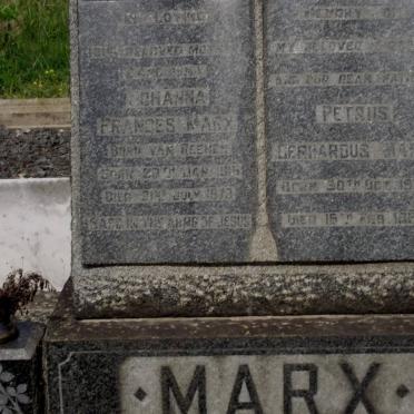 MARX Petrus Gerhardus 1902-1957 &amp; Johanna Frances VAN REENEN 1915-1973