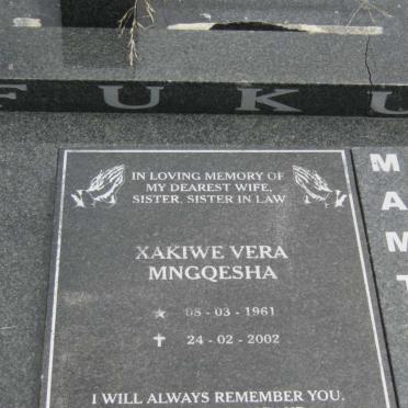 MAMTAU Xakiwe Vera Mngqesha 1961-2002