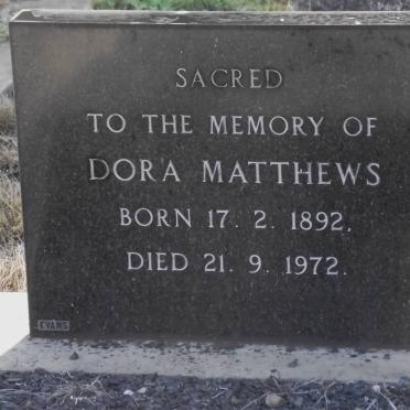 MATTHEWS Dora 1892-1972
