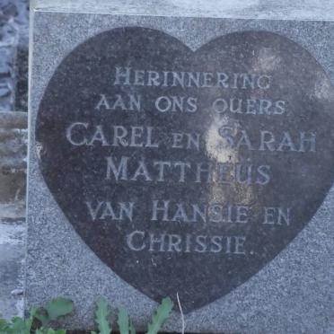 MATTHEUS Carel &amp; Sarah