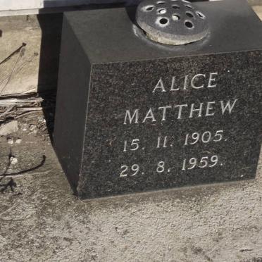 MATTHEW Alice 1905-1959
