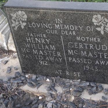 Mc MASTER Henry William -1912 &amp; Gertrude -1943