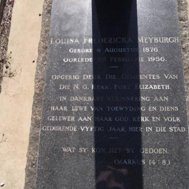 MEYBURGH Louisa Fredericka 1876-1956
