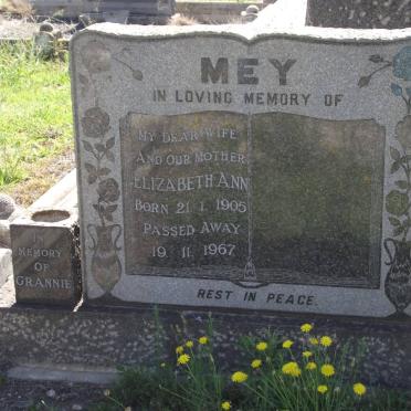 MEY Elizabeth Ann 1905-1967
