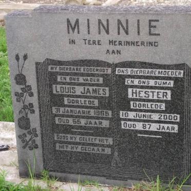 MINNIE Louis James -1965 &amp; Hester -2000