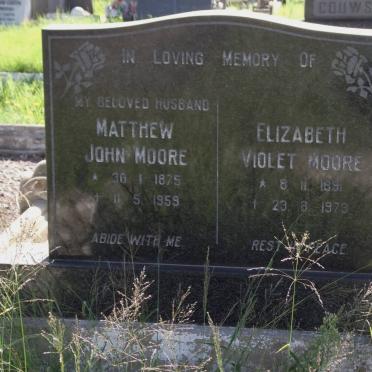 MOORE Matthew John 1875-1959 &amp; Elizabeth Violet 1891-1973