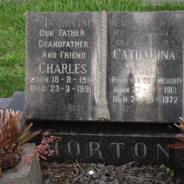 MORTON Charles 1914-1990 &amp; Catharina Maria VAN DER MESCHT 1913-1972