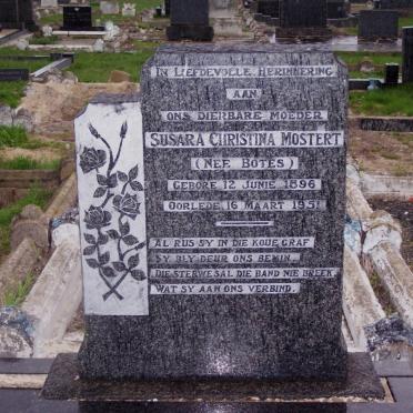 MOSTERT Susara Christina nee BOTES 1896-1951