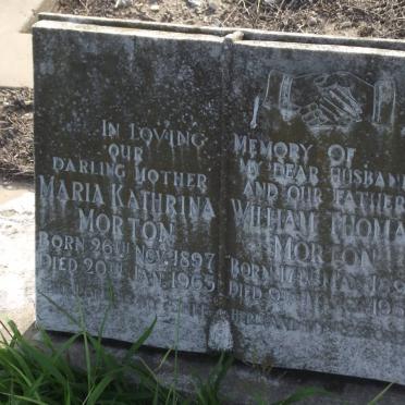 MORTON William Thomas 1894-1963 &amp; Maria Kathrina 1897-1965
