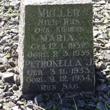 MULLER Maria 1932-1935 :: MULLER Petronella J. 1933-1934