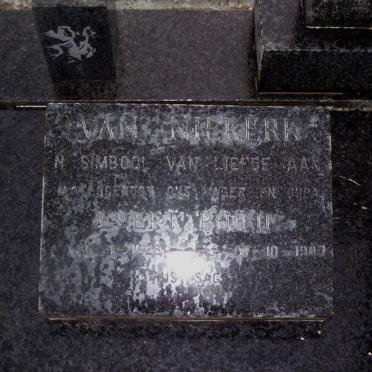 NIEKERK Evert Philip, van 1928-1987