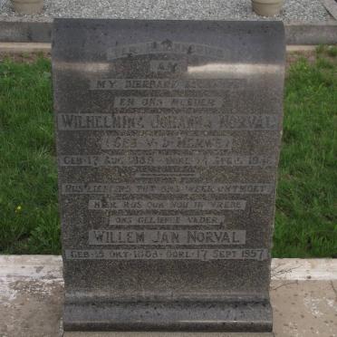 NORVAL Willem Jan 1883-1957 &amp; Wilhelmina Johanna VAN DER MERWE 1889-1948