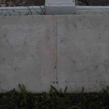 PEO Alexander Benjamin 1879-1966 &amp; G.E. 1880-1932