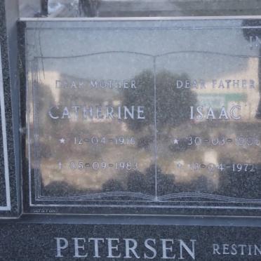 PETERSEN Isaac 1906-1972 &amp; Catherine 1916-1983