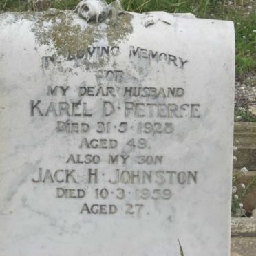 PETERSE Karel D. -1928 :: JOHNSTON Jack H. -1959