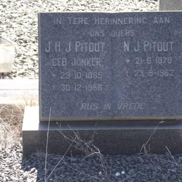 PITOUT N.J. 1878-1962 &amp; J.H.J. nee JONKER 1885-1956