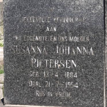 PIETERSEN Susanna Johanna 1884-1954
