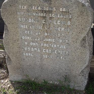 PILCHER Susara C. nee V.D. BERG 1917-1943 :: PILCHER Susara Catherina -1942