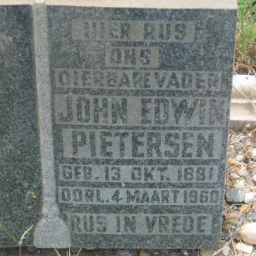 PIETERSEN John Edwin 1881-1960