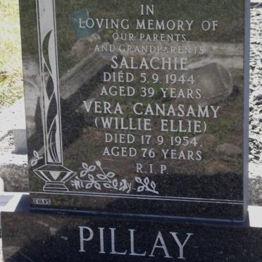 PILLAY Salachie -1944 &amp; Vera Canasamy -1954