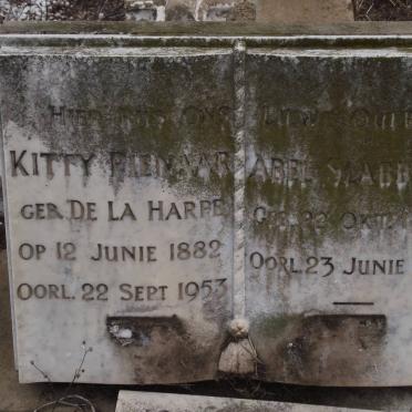 PIENAAR Kitty nee DE LA HARPE 1882-1953 :: SLABBERT Abel 1872-1932