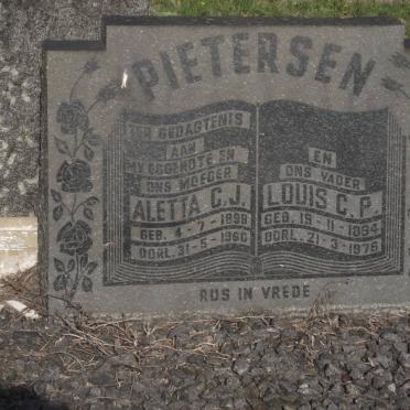 PIETERSEN Louis C.P. 1894-1976 &amp; Aletta C.J. 1899-1960