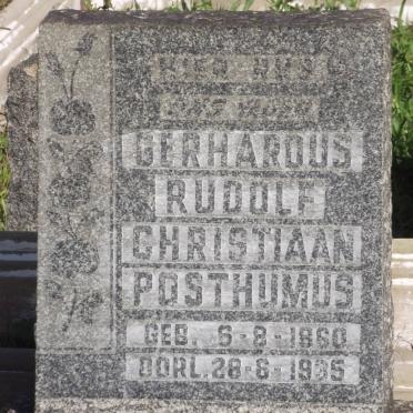 POSTHUMUS Gerhardus Rudolf Christiaan 1860-1935