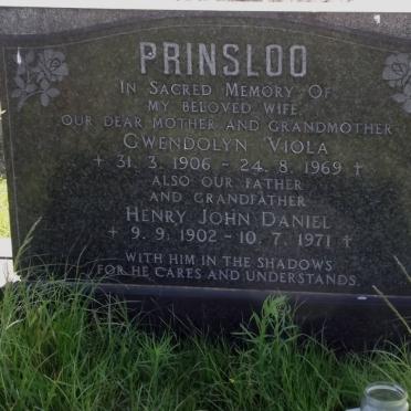 PRINSLOO Henry John Daniel 1902-1971 &amp; Gwendolyn Viola 1906-1969
