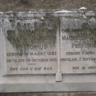 PRETORIUS Willem Jakobus 1883-1950 &amp; Magrietha Maria 1888-1961