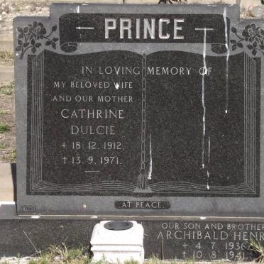 PRINCE Catherine Dulcie 1912-1971 :: PRINCE Archibald Henry 1936-1941