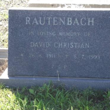 RAUTENBACH David Christian 1911-1993