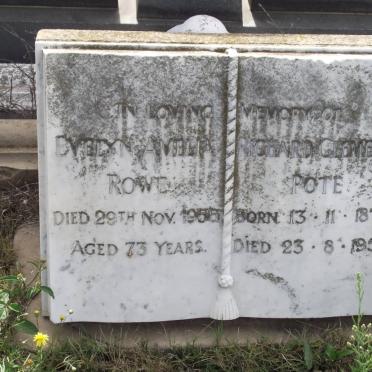 ROWE Evelyn Amelia -1955 :: POTE Richard Clement 1879-1959