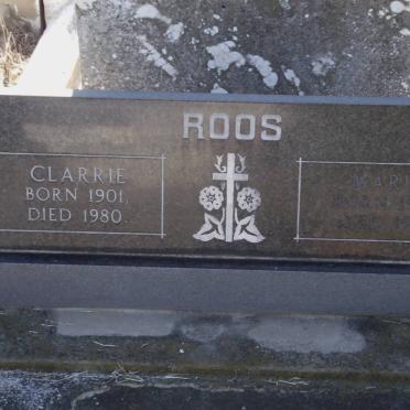 ROOS Clarrie 1901-1980 &amp; Marie 1906-1982