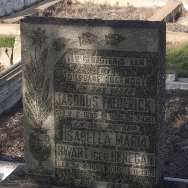 ROUX Jacobus Frederick 1896-1961 &amp; Isabella Maria 1888-1971 formerly SWART nee HENEGAN