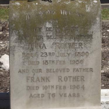 ROTHER Anna 1890-1956 &amp; Frank -1964