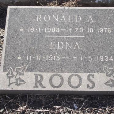 ROOS Ronald A. 1908-1976 :: ROOS Edna 1915-1934