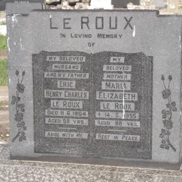 ROUX Eric Henry Charles, le -1964 &amp; Maria Elizabeth -1995