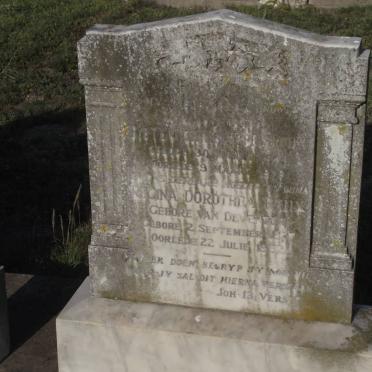 ROUX Pieter Christoffel 1884-1929 &amp; Regina Dorothea VAN DEVENTER 1877-1952