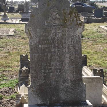 ROWE George James 1829-1908 &amp; Barbara N.H. OOSTHUIZEN 1932-1910
