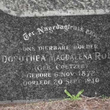 ROUX Dorothea Magdalena nee COETZEE 1872-1940