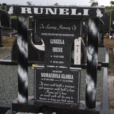 RUNELI Lingela Irene 1828-2005 :: RUNELI Nomachina Gloria 1959-2006