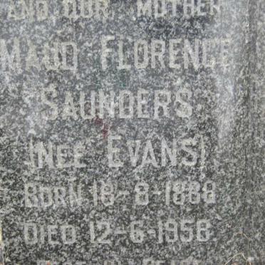 SAUNDERS Maud Florence nee EVANS 1888-1958